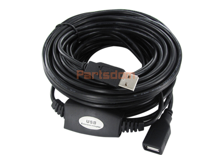 USB A Male to Female Extension Adapter Cable 50 FT 15M for PC Laptop 
