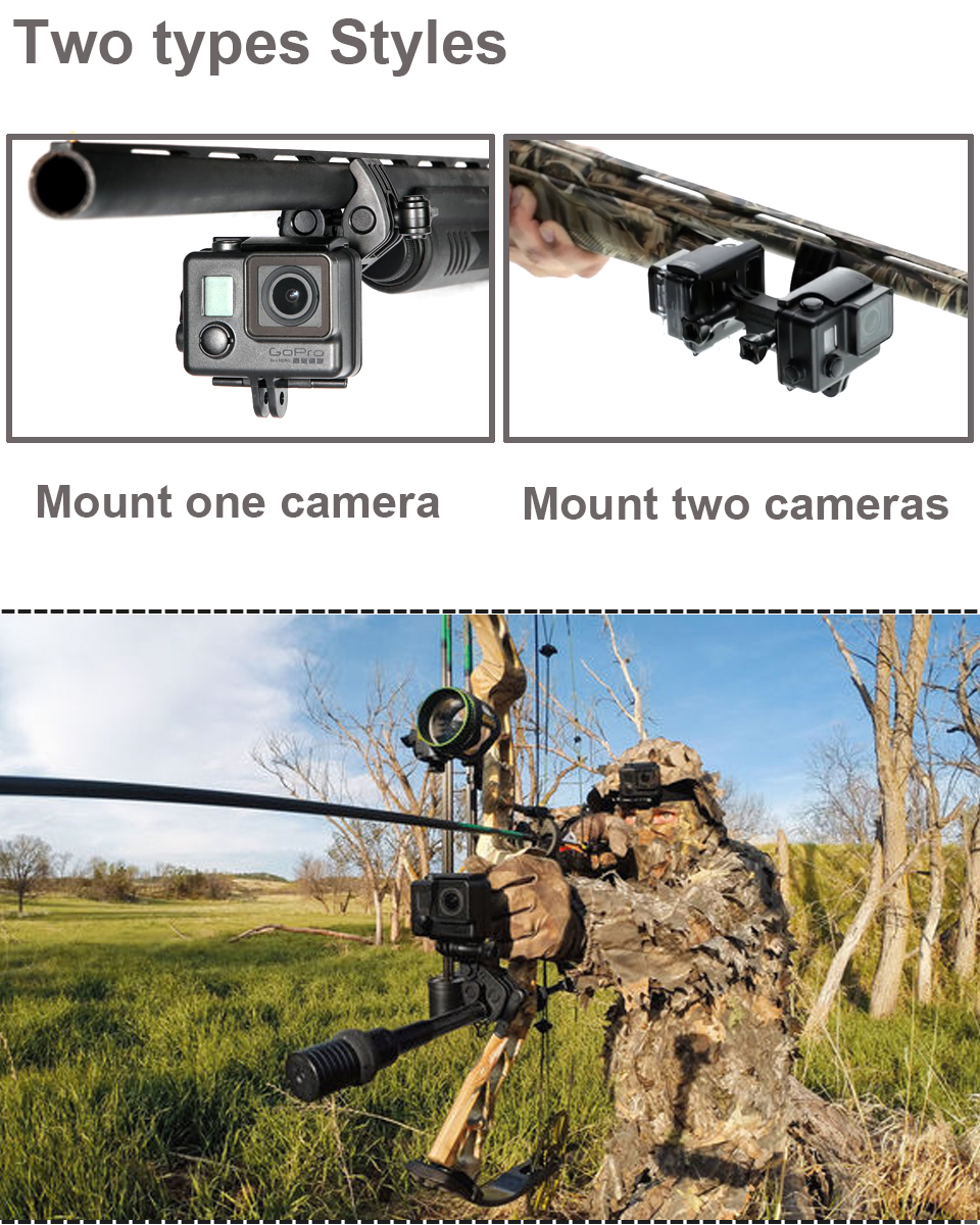 Sportsman Camera Mount Scope Mount Rifle Gun, Bow Archery for GoPro 1 2