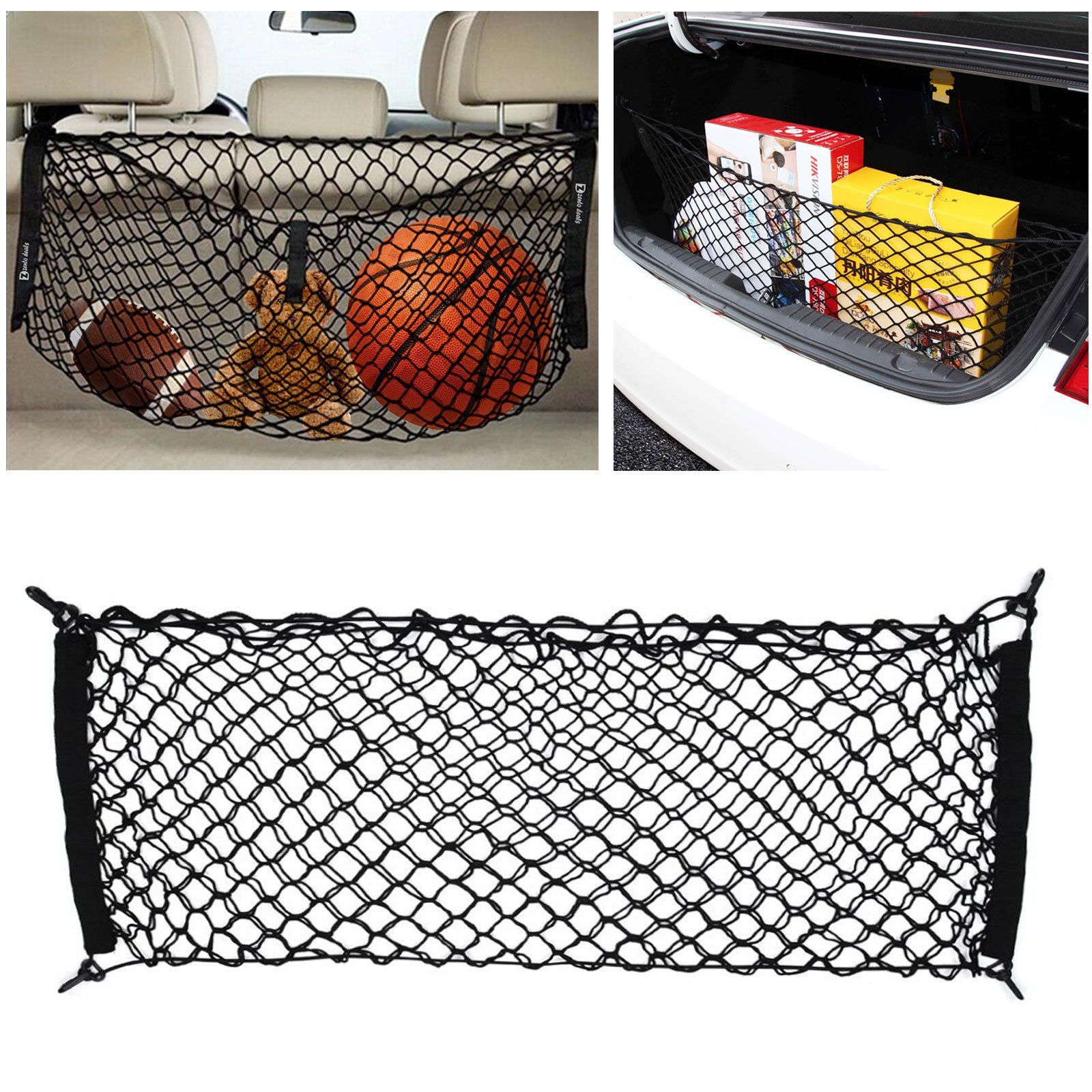 Nylon Car Trunk Rear Cargo Organizer Storage Elastic Mesh Net Holder 4