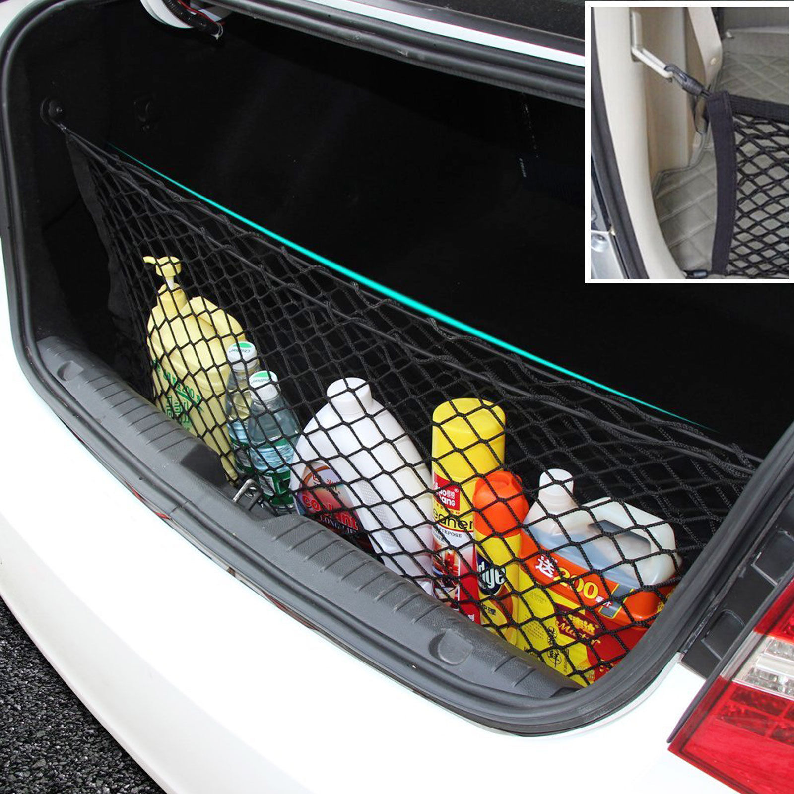 Nylon Car Trunk Rear Cargo Organizer Storage Elastic Mesh Net Holder 4