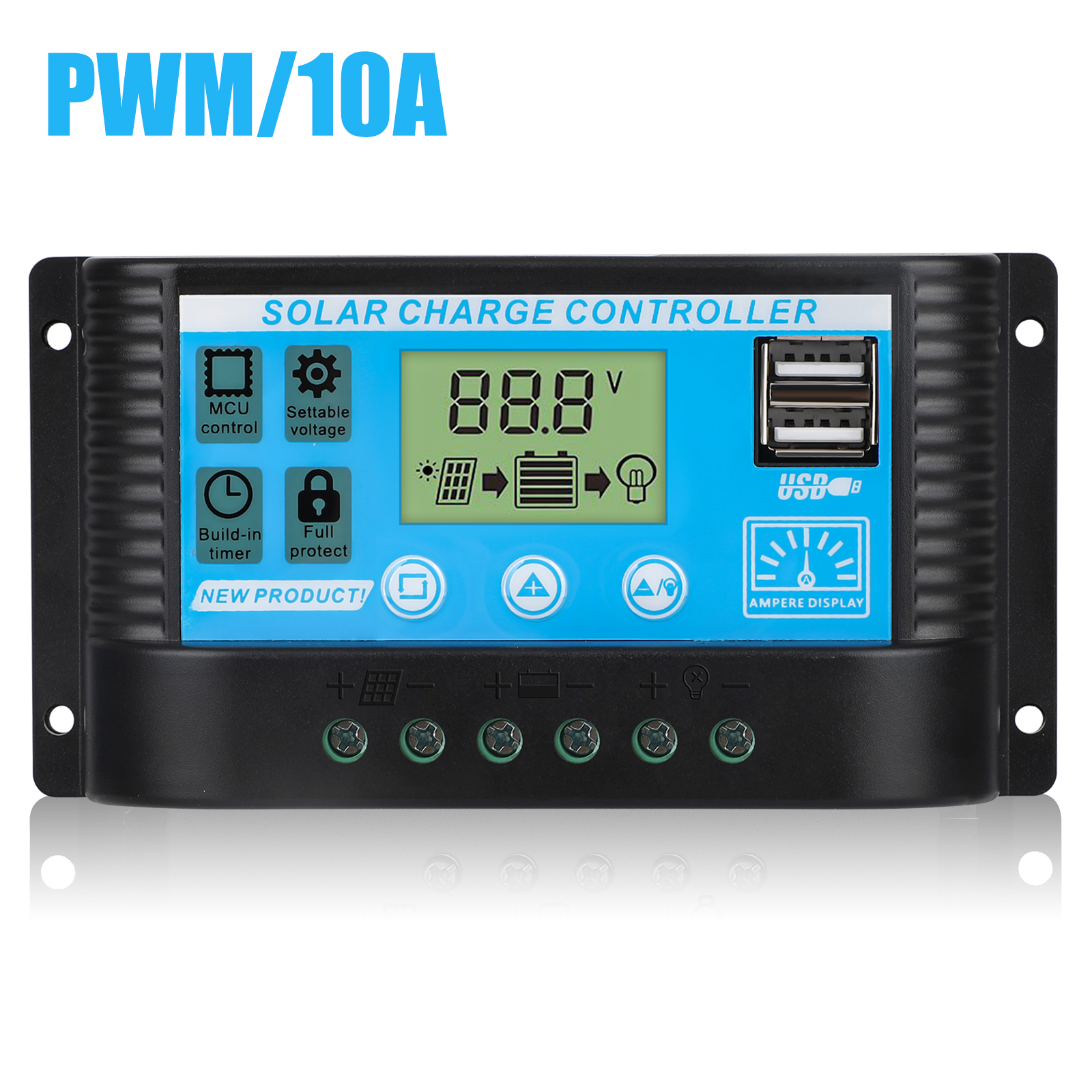 30-100A MPPT Solar Panel Regulator Charge Controller 12V/24V Auto Focus Tracking