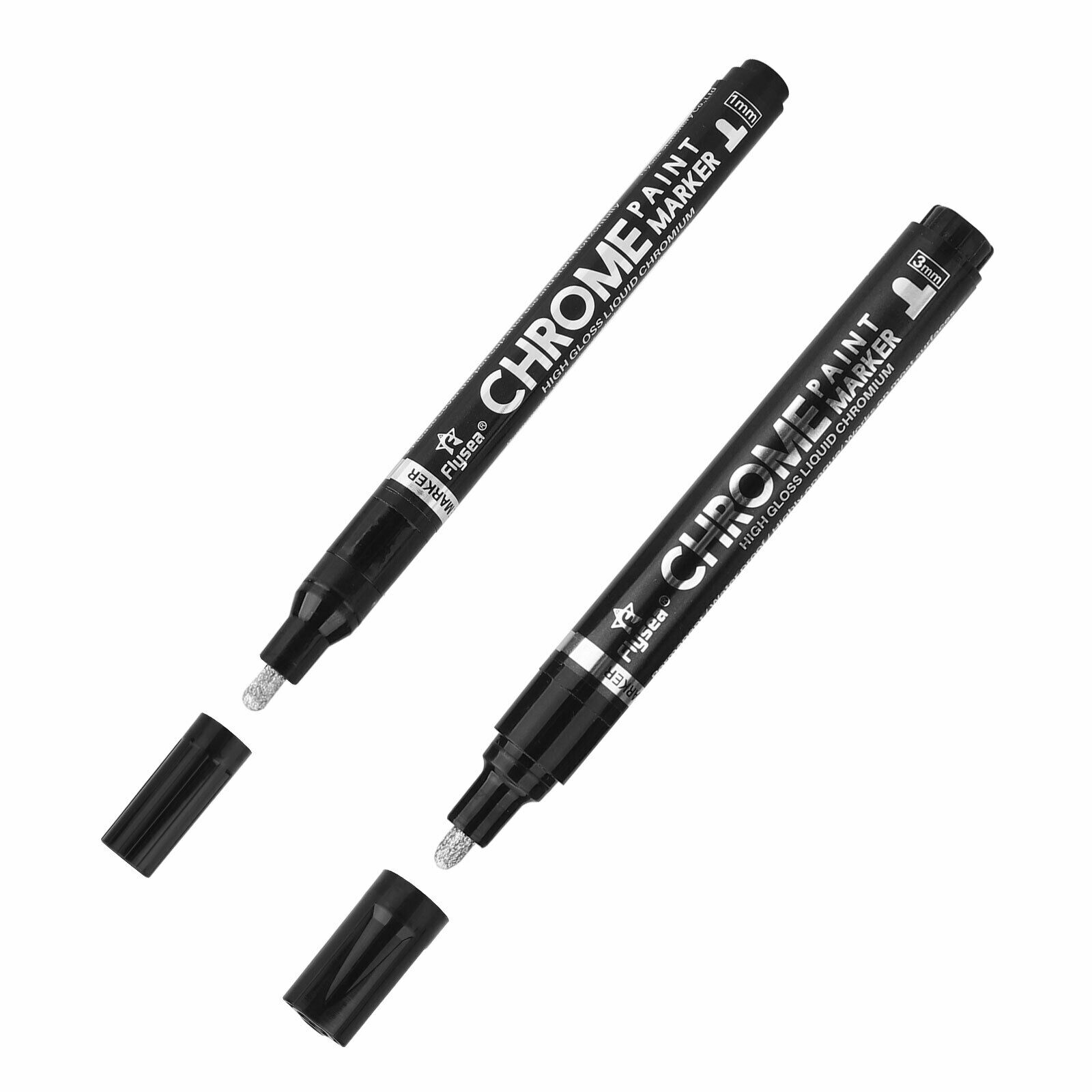 1mm 3mm Liquid Chrome Pump Marker Pen for Refill Model Graffiti Custom Painting