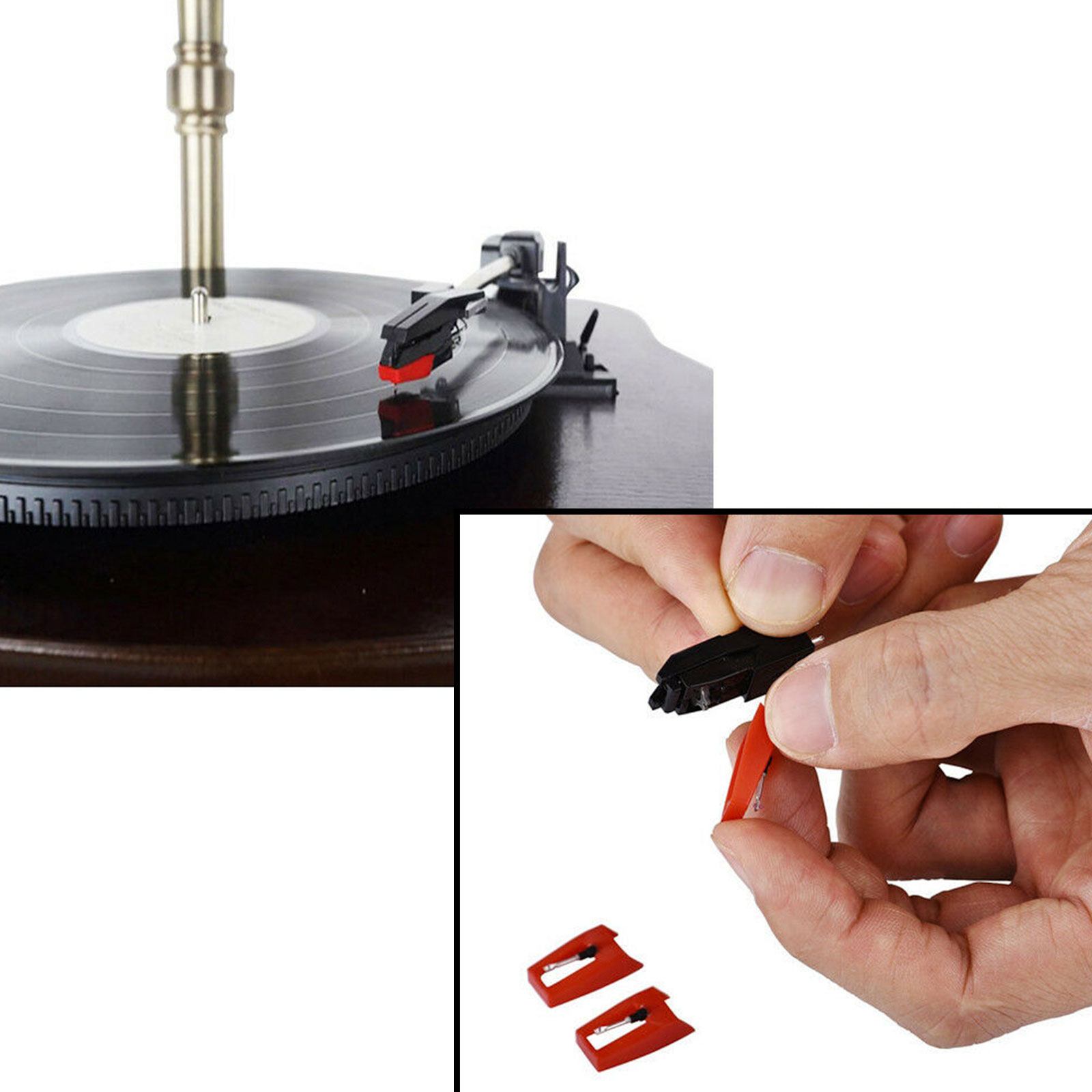 Replacement Vinyl Diamond Turntable Cartridge Needle Stylus for LP