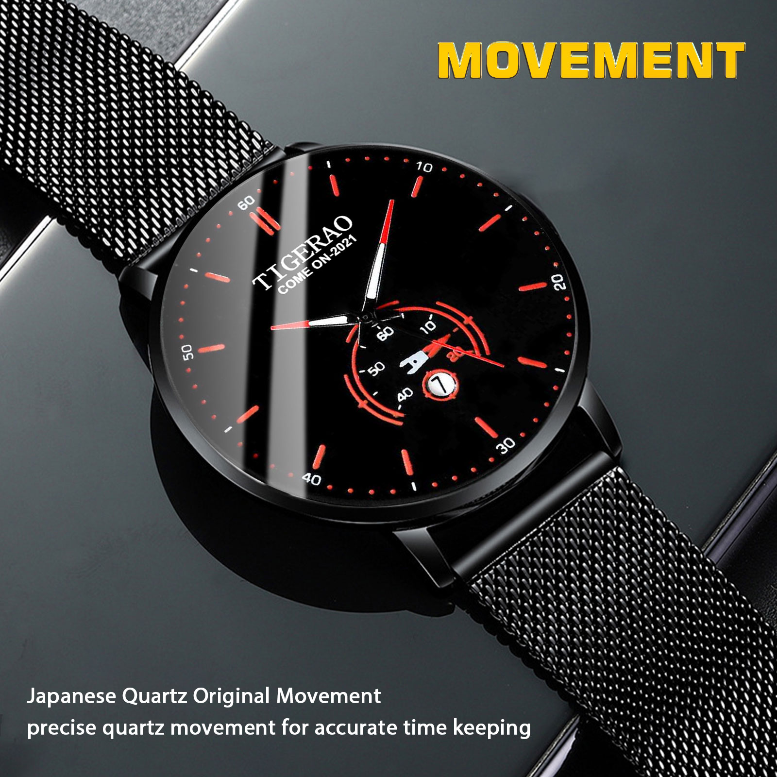 Men's Quartz Watch Stainless Steel Analog Classic Business Wristwatch ...