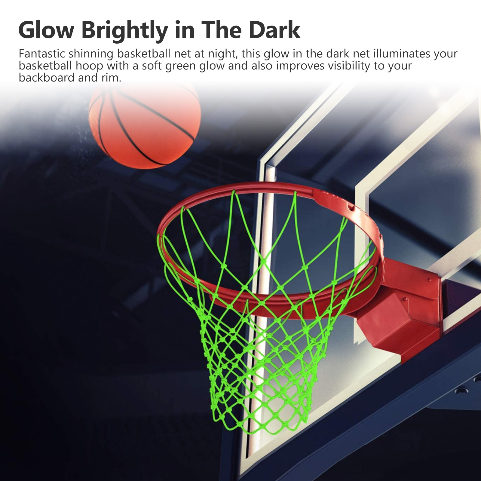 Glowing Basketball Net Basketball Hoop Mesh Outdoor Trainning  Luminous Net FEA